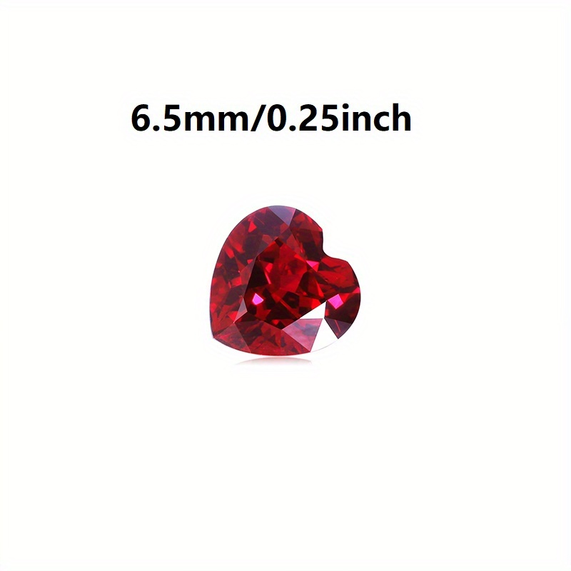 Heart Shape Lab Grown Pigeon Blood Ruby Gems for DIY Jewelry